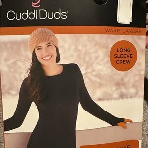 Cuddl Duds Women's Black Long Sleeve Dress